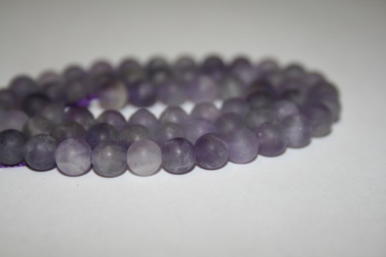 Amethyst Perlen, matt, 6 mm