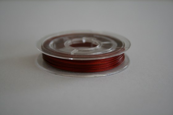 Draht plastifiziert, rostrot, 0,3 - 0,5 mm