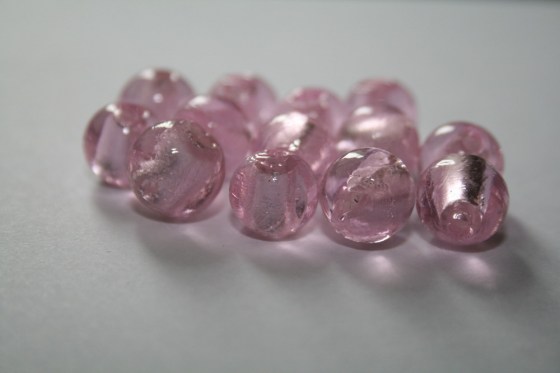 Rosa Folienperlen, 12 mm