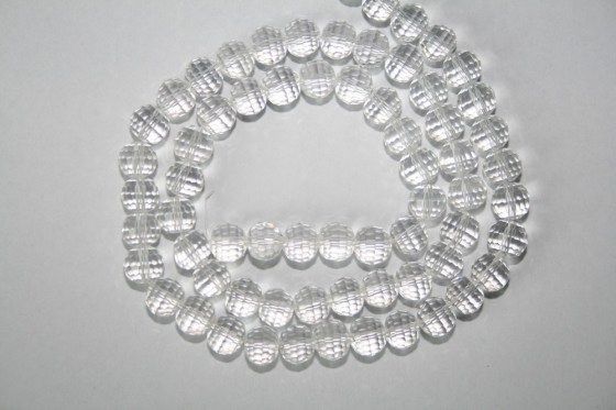 Facettierte Glasperlen kristall, 10 mm