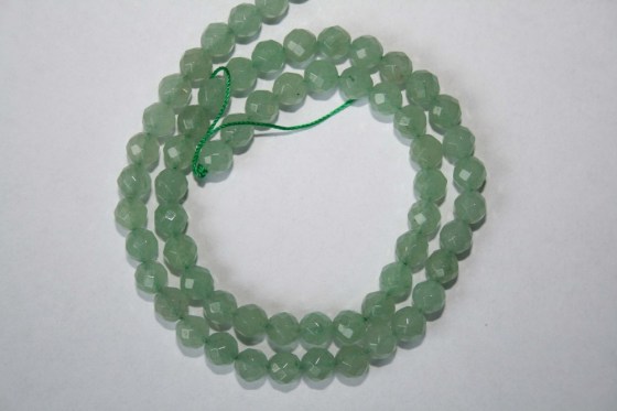 Grüne Aventurin Perlen, facettiert, 6 mm