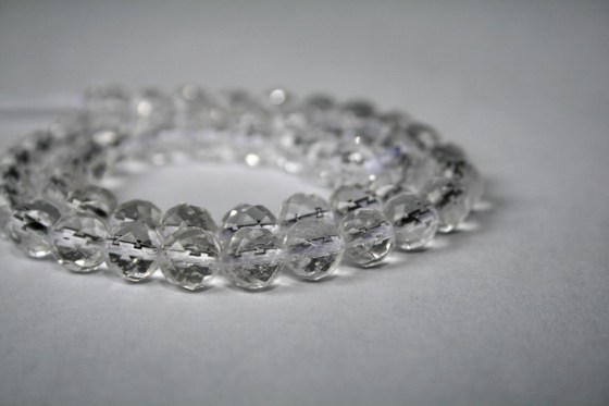 Kristall Perlen, facettiert, 6 mm