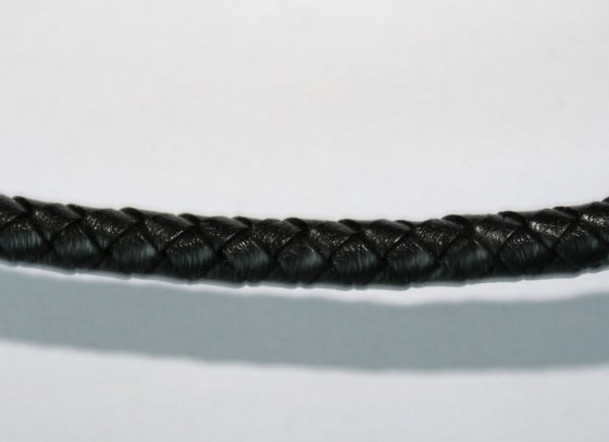 Geflochtenes Lederband schwarz, 4 mm