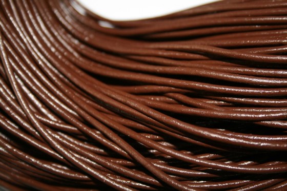 Lederband braun, 2 mm