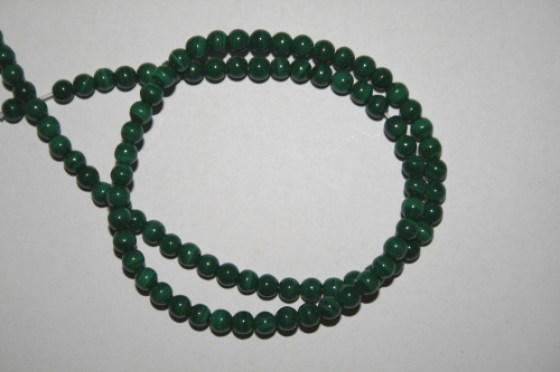 Malachit Perlen, 4 mm