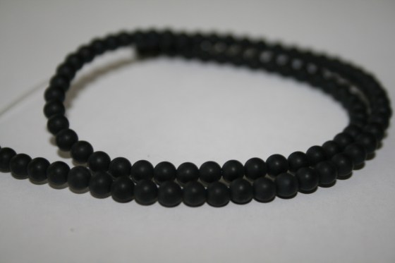 Onyx Perlen matt, 4 mm