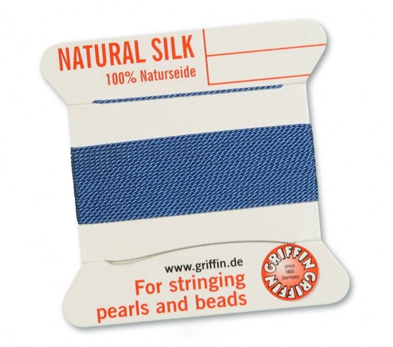Perlenseide blau, 0,7 mm