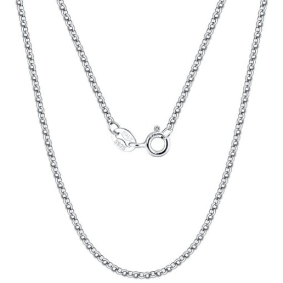 RINNTIN-925-Sterling-Silver-Minimalist-O-Word-Chain-Chain-0