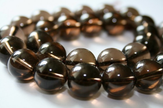 Rauchquarz Perlen, 4 mm