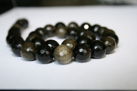 Facettierte Regenbogen Obsidian Perlen, 12 mm