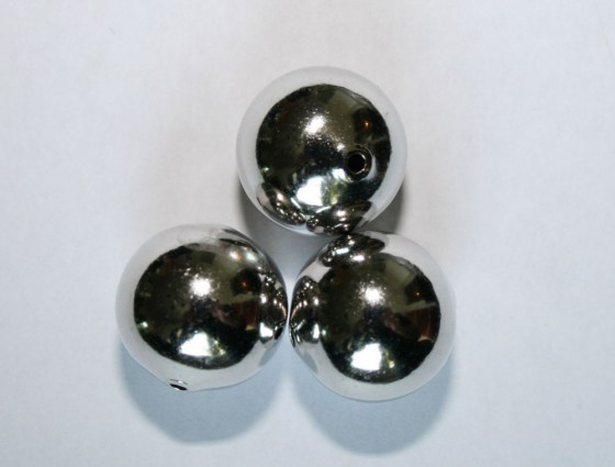 Runde Kupferperle, platin