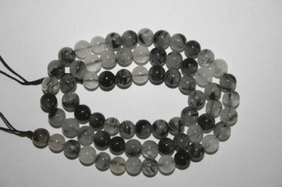 Rutil Quarz Perlen, 6 mm