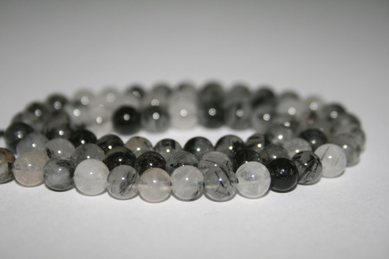 Rutil Quarz Perlen, 6 mm
