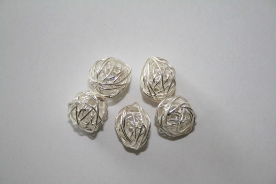 Sterling Silber Draht  Perle, 12 mm