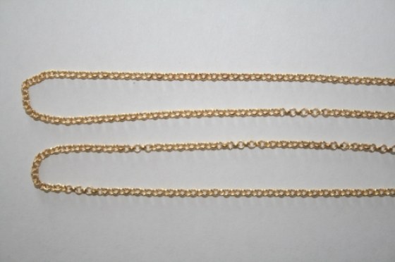 Sterling Silber Kette, 14 K vergoldet, 2 mm