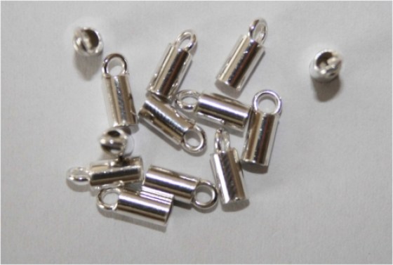 Endkappe, 8 x 3 mm, Sterling Siber