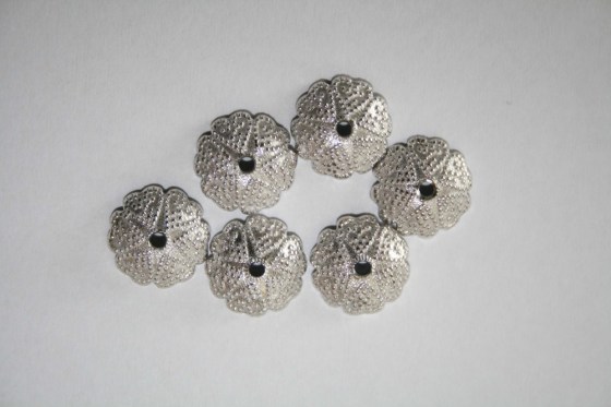 Perlenkappen 12,5 mm, Sterling Silber