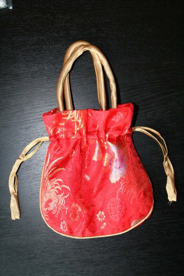 Satin Tasche, ca. 20 cm