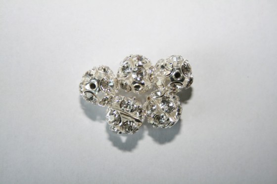 Strass Perle, transparent, 10 mm