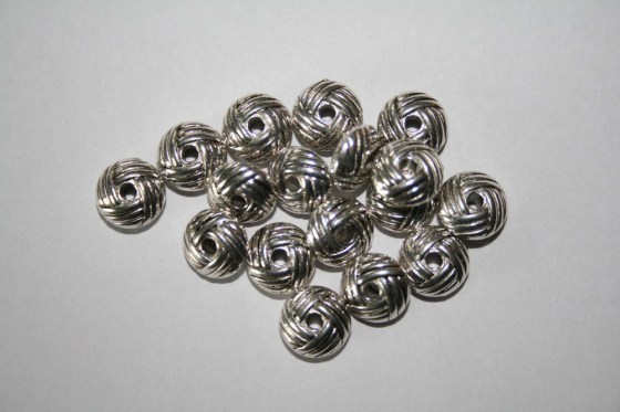 Tibetsilber Rondellen, 5 x 10 mm