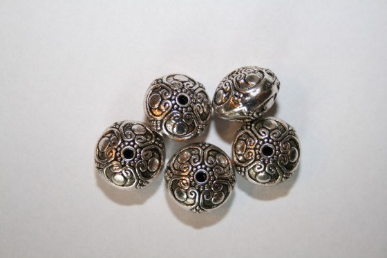 Ovale Metallperlen, 16 x 12 mm