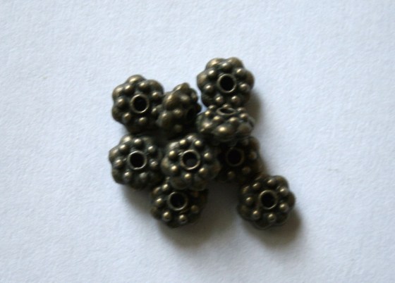 Tibetsilber Rondellen, 8 x 4 mm