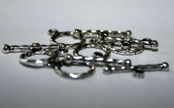 Tibetsilber Knebelverschluss,, 11 mm