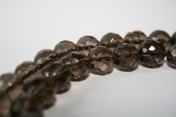 Facettierte RauchquarzPerlen, 10 mm