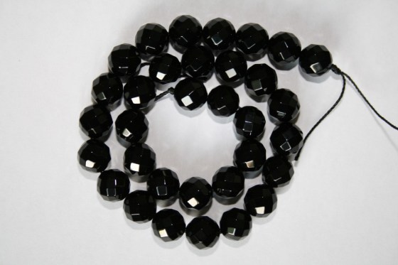 Onyx Perlen facettiert, 12 mm
