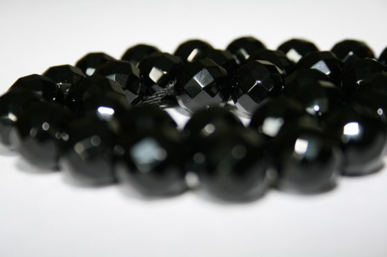 Onyx Perlen facettiert, 12 mm