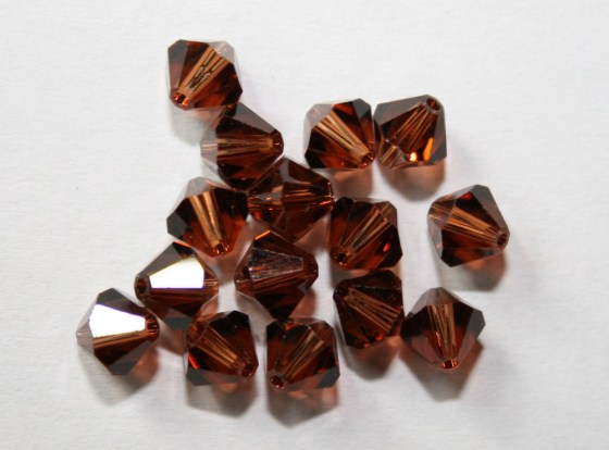 Doppelkegel 6 mm, Smoked Topaz