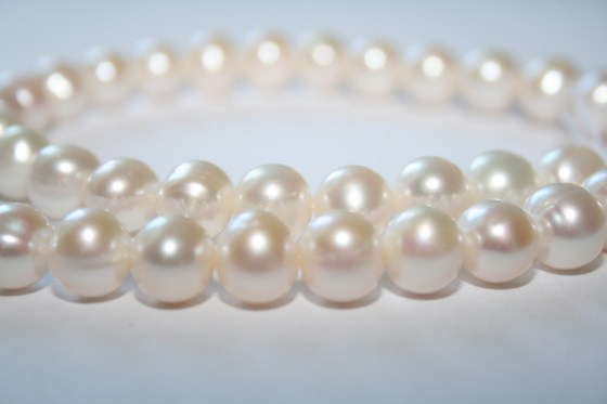 Süsswasserperlen weiss, 11 mm