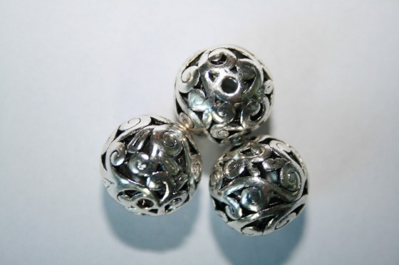 Runde Metallperle, 18 mm