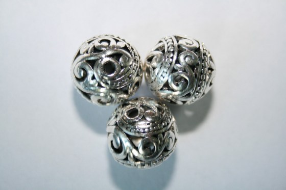 Runde Metallperlen, 18 mm
